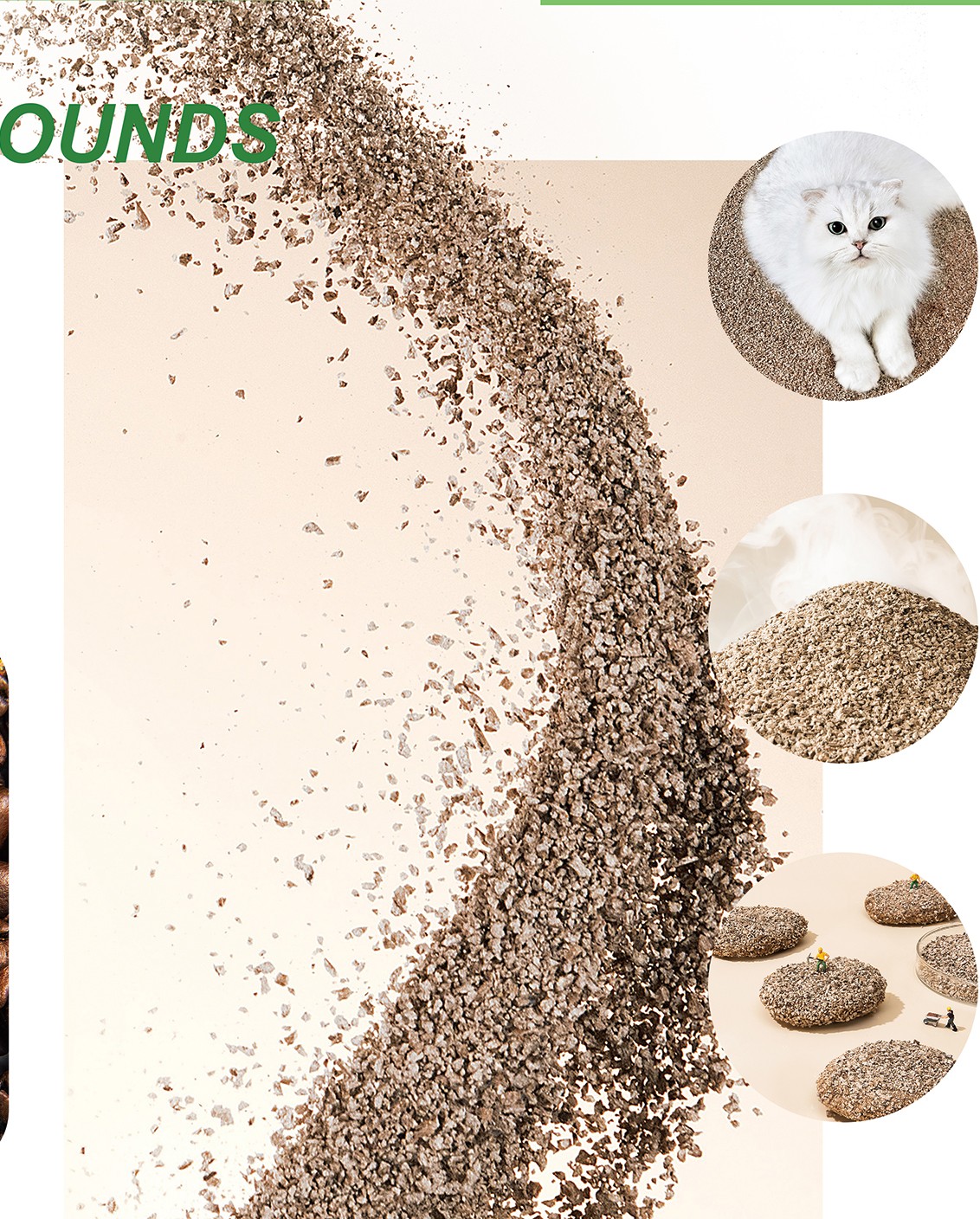 Coffee Grounds and Tea Dust Cat Litter